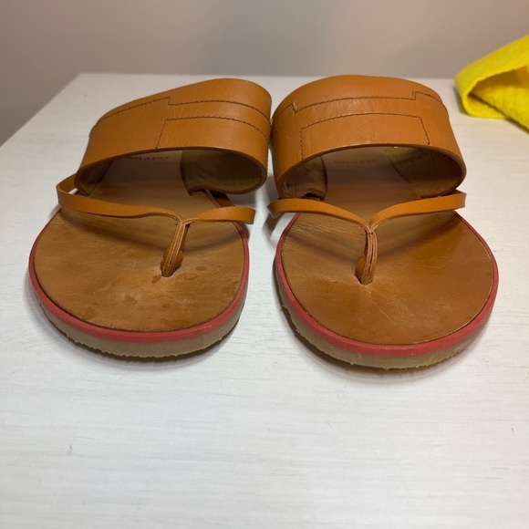 Hunter Leather Slide Sandals Tan - Picture 9 of 10